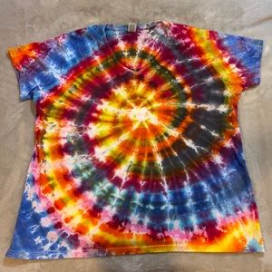 Tie Dye Womens V- neck t shirt